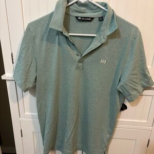 Golfcore Modern casual Preppy Travis Mathew Green Polo Shirt Classic Style